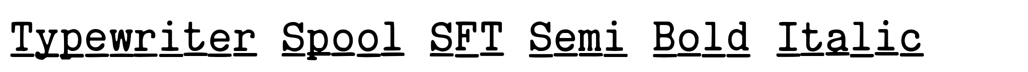 Typewriter Spool SFT Semi Bold Italic image